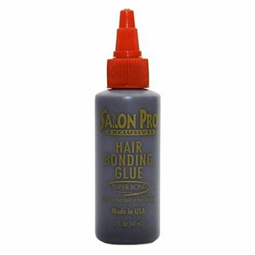 Salon Pro Super Hair Bonding glue Super Bond (60 ml) Frasco cinzento de cola para cabelo com tampa vermelha e texto dourado
