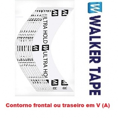 Fita adesiva transparente 'ULTRA HOLD' com embalagem e texto 'WALKER TAPE'