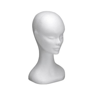 Mannequim de espuma branca para acessórios