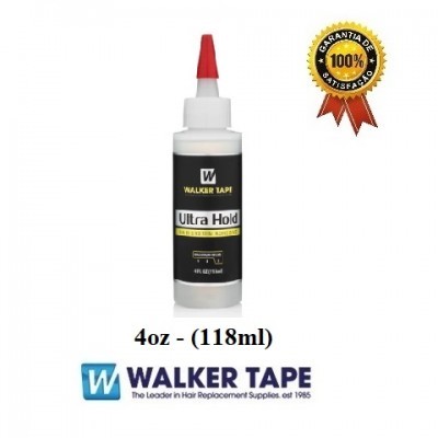 Frasco de cola Walker Tape Ultra Hold 118ml com selo de garantia e logotipo