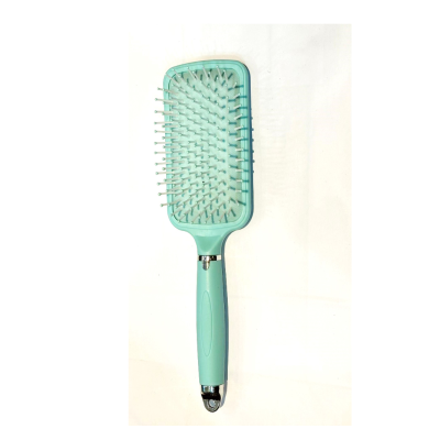 Escova de cabelo azul claro com pinos brancos