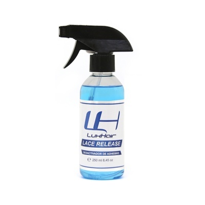 Frasco spray líquido azul Luxhair Lace Release 250 ml