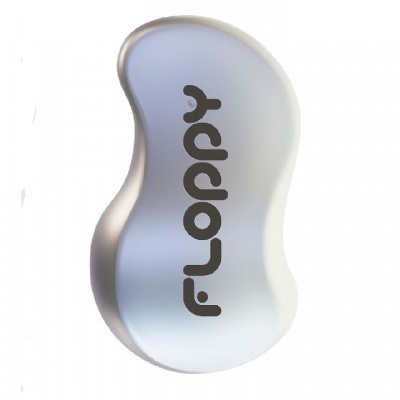 Espuma branca ergonómica com texto FLOPPY