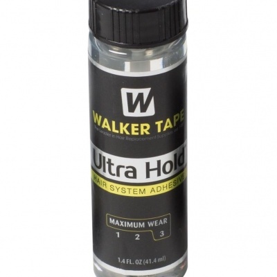 Frasco de adesivo para sistema capilar Walker Tape Ultra Hold com tampa preta