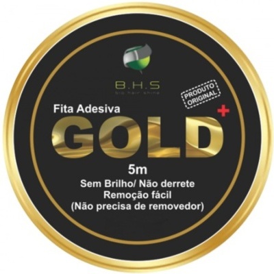 Rolo de fita adesiva GOLD com etiqueta preta e dourada