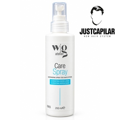 Frasco branco de spray para cabelo WG atelier Care Spray