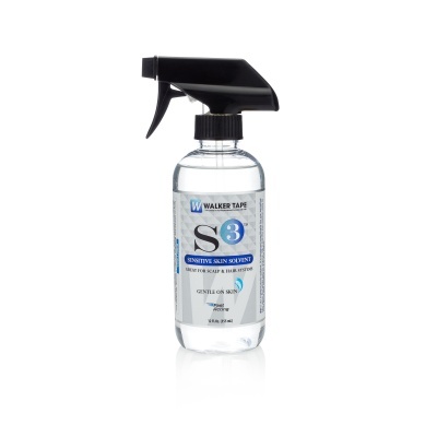 Frasco spray transparente com rótulo branco e texto azul e preto Walker Tape S3