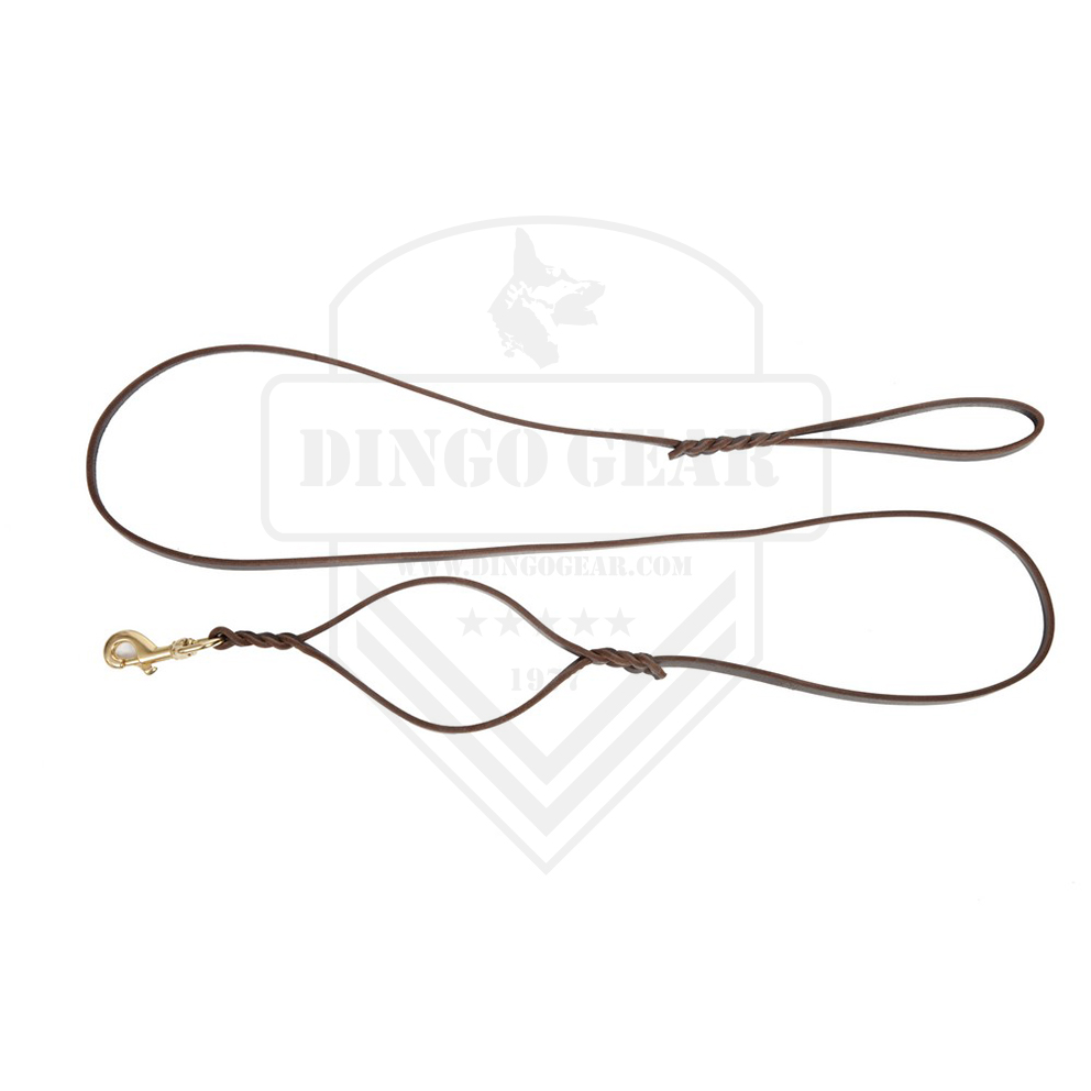 Trela de Cor Castanho com Pega no Mosquetão DINGO GEAR