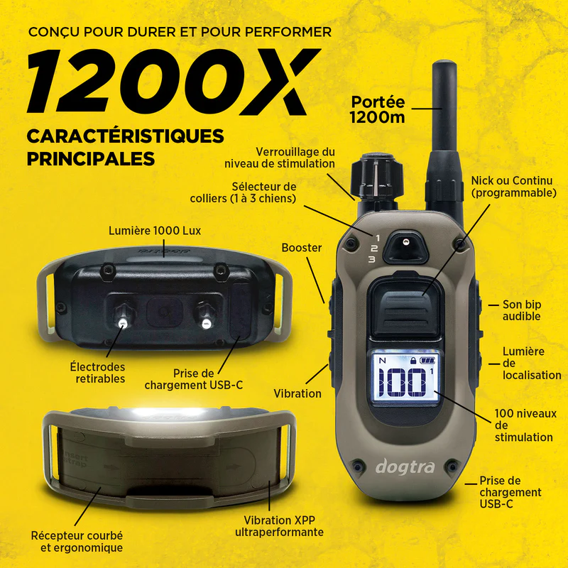 Dogtra 1200X 2 Cães (1900X) Versão UE