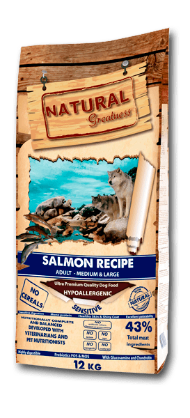 NATURAL GREATNESS Super Premium Salmon Recipe Adult -Medium & Large