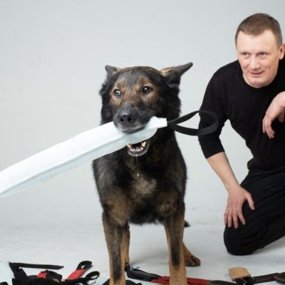 Mordedor de couro com uma pega DINGO GEAR