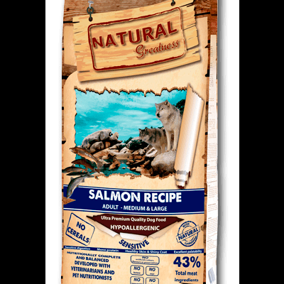 NATURAL GREATNESS Super Premium Salmon Recipe Adult -Medium & Large