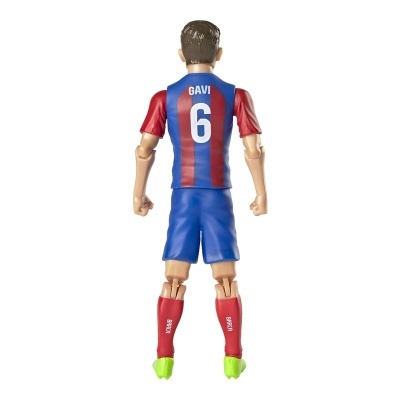 Figura de ação de jogador de futebol com camisola azul e grená e número 6