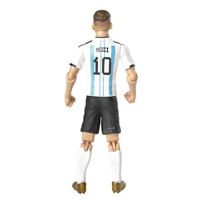 Figura articulada de jogador de futebol com camisola Messi 10