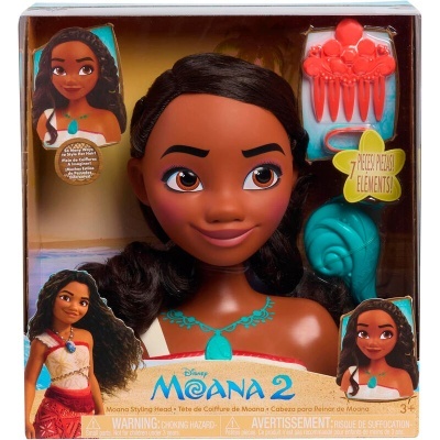 Boneca Disney Moana 2 com acessórios numa caixa de embalagem colorida