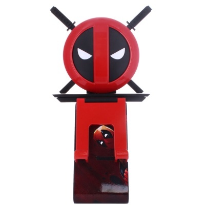 Suporte para telemóvel Deadpool em vermelho e preto com espadas pretas
