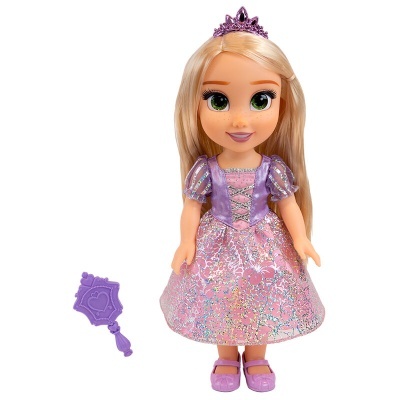 Boneca princesa com vestido lilás e acessórios lilás