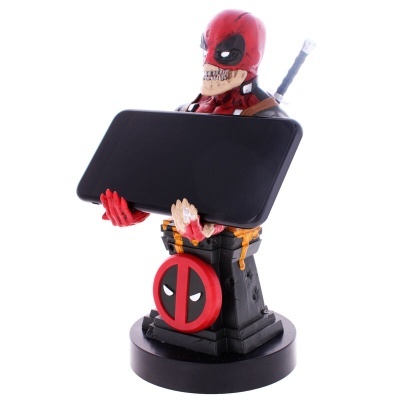 Figura de Deadpool em suporte para telemóvel