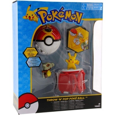 Packagem de brinquedo Pokémon com Poké Ball, figuras e acessórios