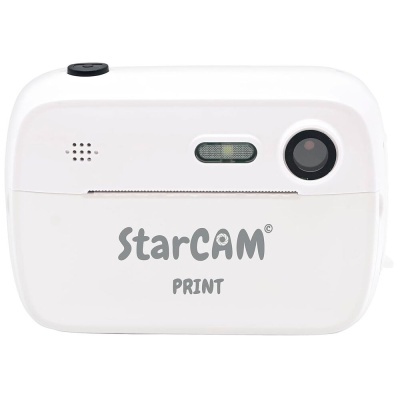 Câmara instantânea branca StarCAM PRINT vista de frente
