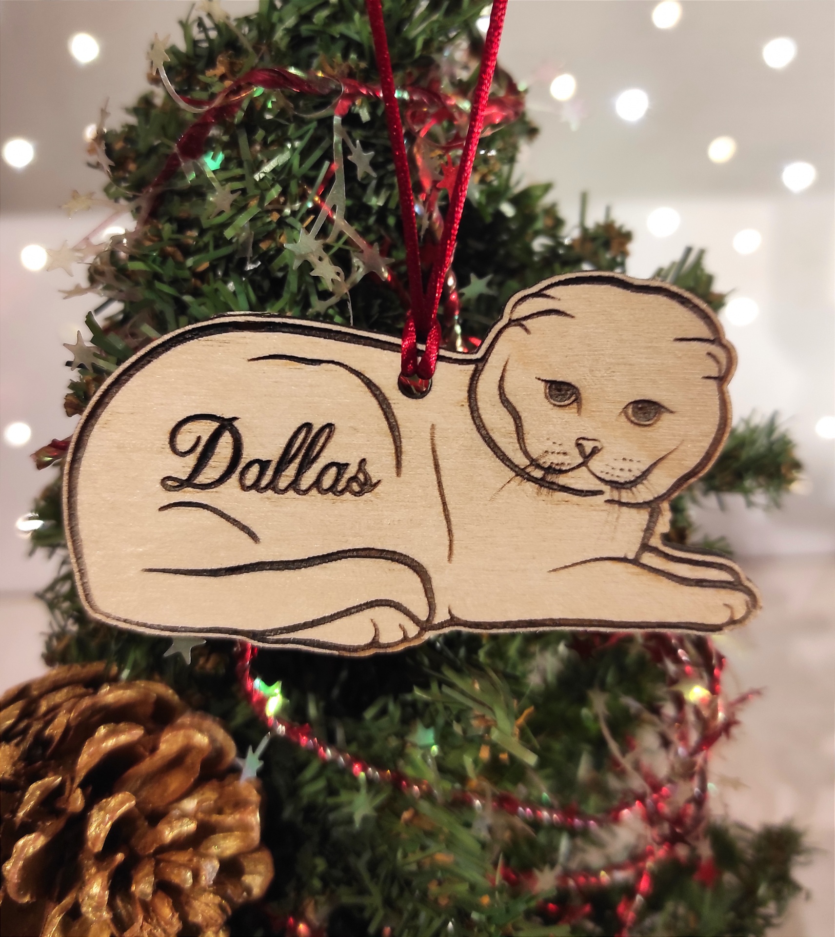 Ornamento Gato "Scotish Fold" Personalizado