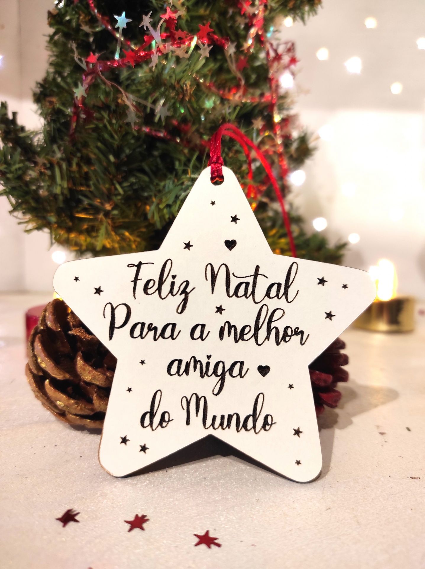Estrela de Natal "Melhor Amiga do Mundo"