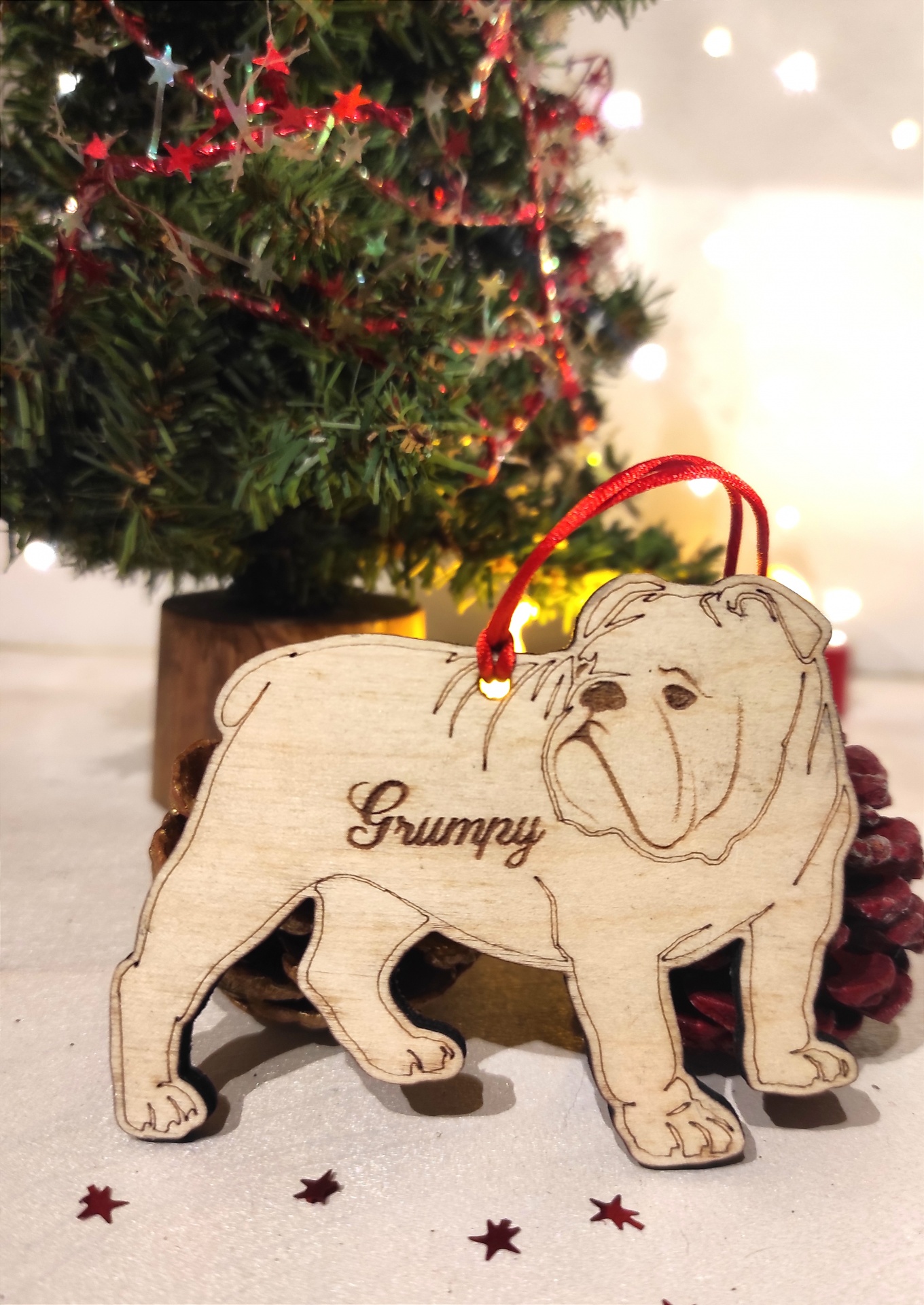 Ornamento "Bulldog Inglês" Personalizado