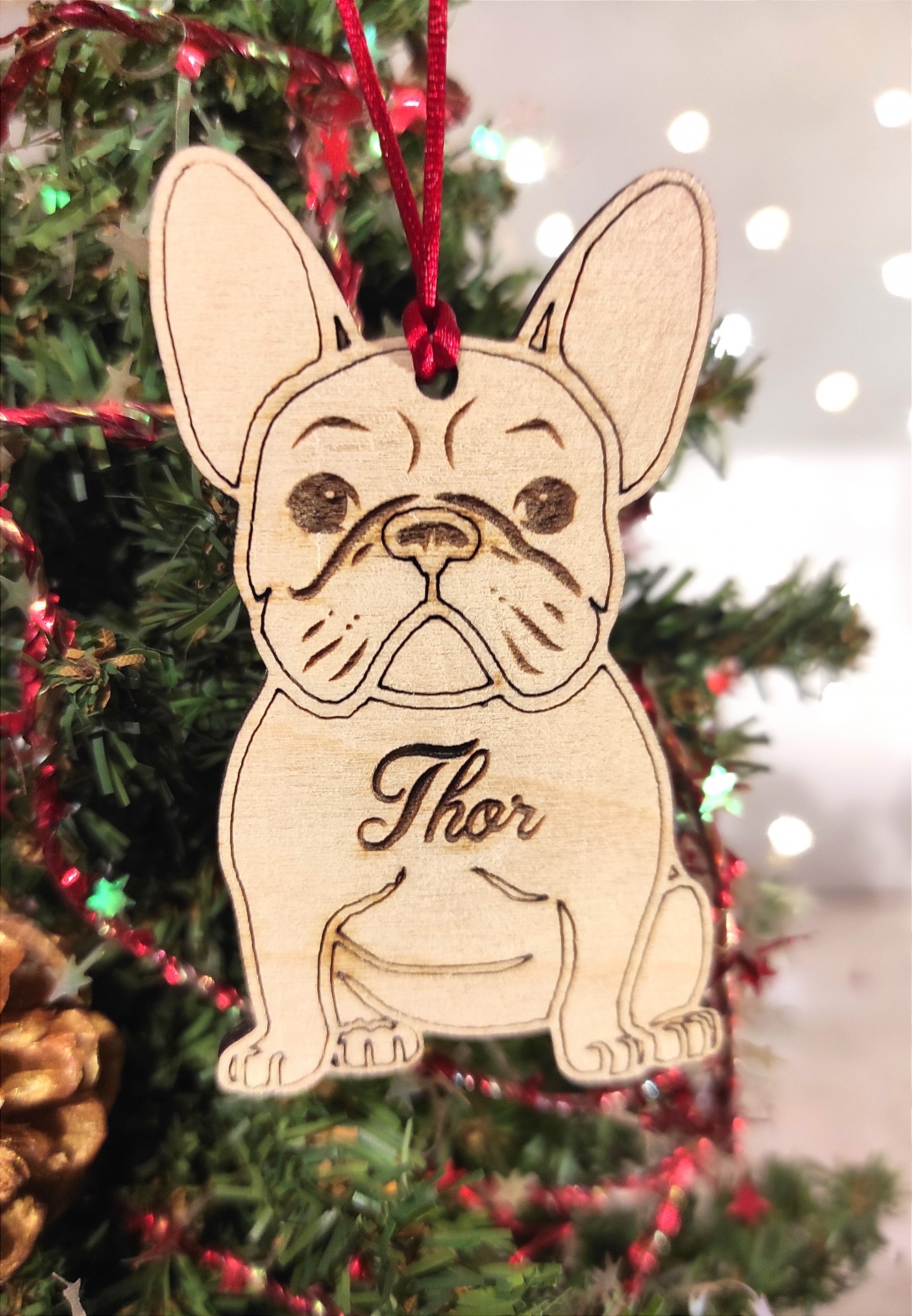 Ornamento "Bulldog Francês" Personalizado