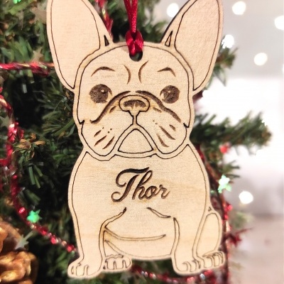 Ornamento "Bulldog Francês" Personalizado