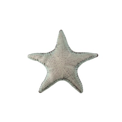 Almofada decorativa forma estrela do mar cinza bege