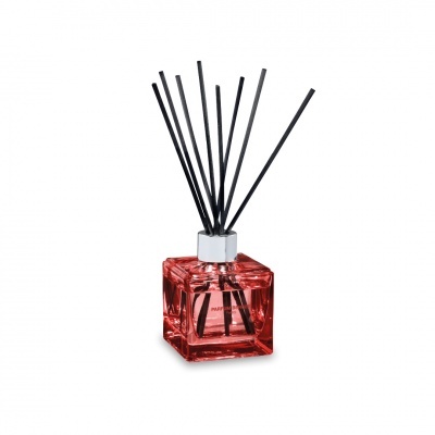 Difusor de aromas vermelho com varas pretas