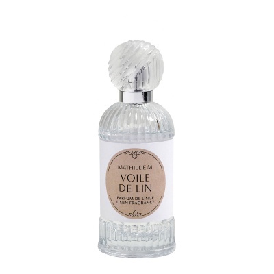 Frasco transparente de vidro com fragrância para tecido Mathilde M Voile de Lin