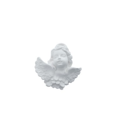 Figurinha anjo branco com asas detalhadas