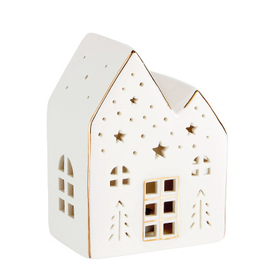 Casa de Natal iluminada em cerâmica com LED Mathilde M