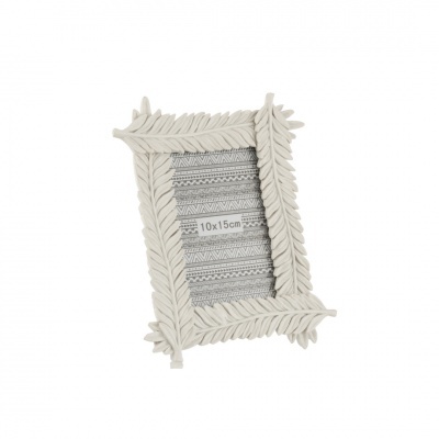 Moldura de fotografia bege com design de folhas para foto 10x15 cm