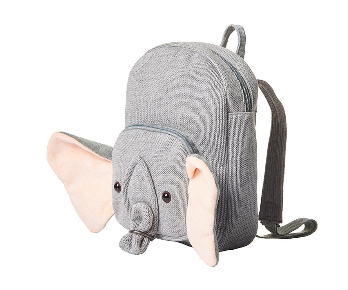 Mochila Elefante Mochila infantil em forma de elefante cinza com orelhas cor de rosa