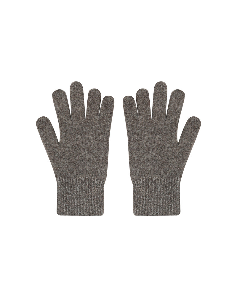 Safe Gloves Par de luvas cinza de malha com punhos canelados