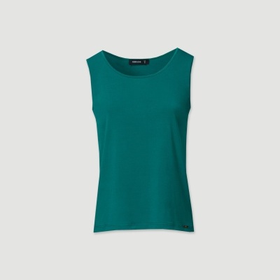 Top sem mangas verde-azulado
