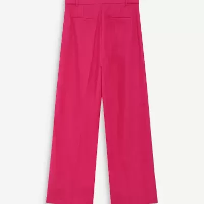 Calças rosa vibrantes com corte largo
