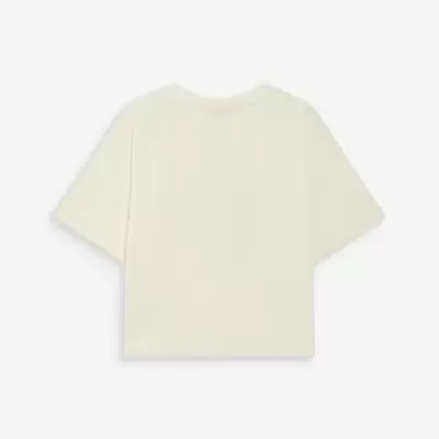 T-shirt creme de manga curta vista de trás