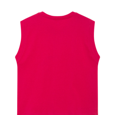 Camisola de alças rosa forte vista de costas