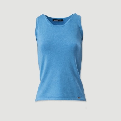 Camisola regata azul claro sem mangas
