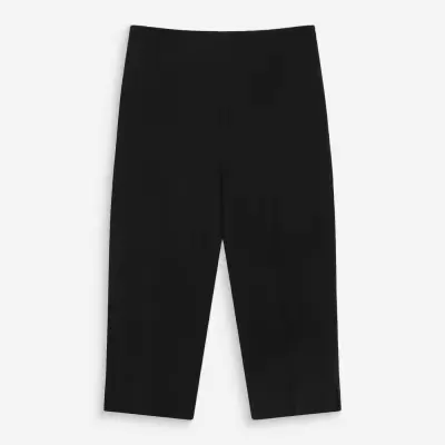 Calças pretas lisas com corte reto