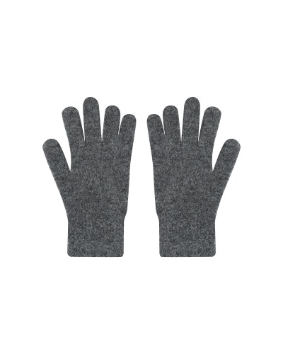 Par de luvas cinzentas de tecido felpudo