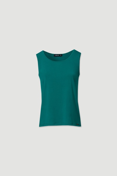 Top sem mangas verde-azulado