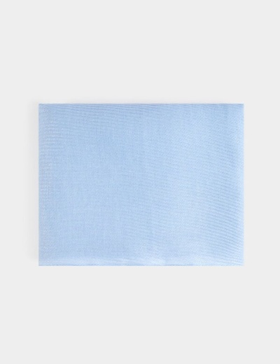 Lenço de bolso azul claro com textura suave