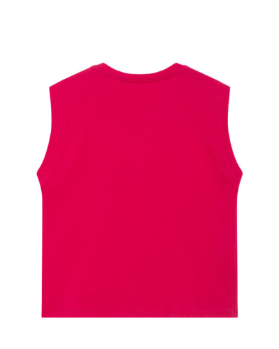 Camisola de alças rosa forte vista de costas