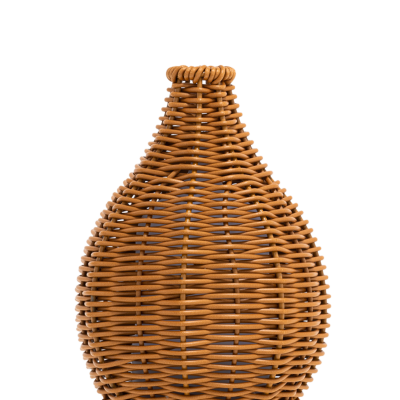 Difusor de aromas trançado castanho com base de madeira e texto ESSENTIA AZORICA
