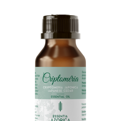 Frasco âmbar com óleo essencial Criptoméria Japonica Essentia Azorica 10 ml