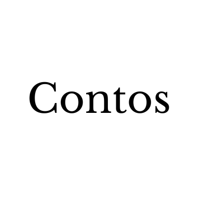 Palavra Contos escrita a preto em fundo branco
